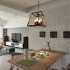 4-Light Vintage Farmhouse Metal Chandeliers Lantern Pendant Light Fixture - 1 Pack
