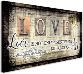 Canvas Print Wall Art, Inspirational Family Theme of Love Quote Artwork Sweet Home Painting ,Easy Ready to Hang(20 x 40 inch) - 20inchesx40inches