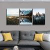 3 Piece Canvas Wall Art Snow Mountains and Lake Canvas Prints Nature Wall Art Landscape Wall Painting for Living Room Home Decoration - 12x16inchx3pcs