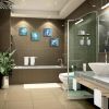 Ocean Life Theme Canvas  Bathroom Decor Seahorse Octopus Crab Fish Underwater Painting Framed Artworks  Decoration - 12x12inchx4pcs