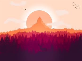 Late autumn sunset tapestry - 150x230cm thick