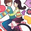 Bick Couple - X-Large Wall Decals Stickers Appliques Home Decor - HEMU-HL-6824