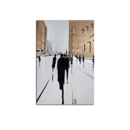 100% Hand Painted Abstract Oil Painting Wall Art Modern Figure Stand On the Street On Canvas Home Decoration For Living Room No Frame - 150x220cm