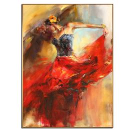 Ha's Art 100% Hand Painted Abstract Oil Painting Wall Art Modern Beautiful Dancing Girl Picture Canvas Home Decor  No Frame - 150x220cm
