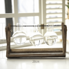 Hot selling table vase water planting glass flower vase with wooden frame home decor creative modern glass vase - A bottle