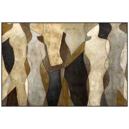 100% Hand Painted Abstract Oil Painting Wall Art Modern Retro Figure On Canvas Home Decoration For Living Room No Frame - 90x120cm