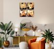 Flower Canvas  Woman Yellow White Flowers Picture 4 Piece Framed Artwork Modern Plant Floral Canvas Print Wall Decoration - 12x12inchx4pcs