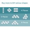 Wall Mirrors Flexible Real Glass Flat Frameless - 11.5Ã—11.5 (4-pack)