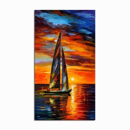 Coloring Poster Hand Painted Oil Painting Landscape For The Living Room Wall Art Home Decoration Abstract Without Frame - 40x80cm