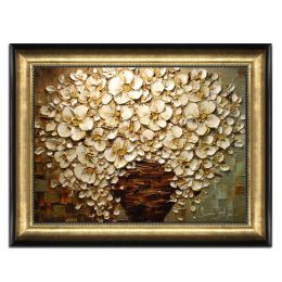 New Abstract Thick Flower Wall Picture Hand Painted Oil Painting Canvas Flower Wall Art Home Decoration For Living Room Pictures - 90x120cm