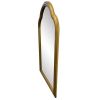 DunaWest Arched Top Handcrafted Metal Encased Accent Wall Mirror, Antique Gold - UPT-228540