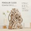 Robotime ROKR DIY 3D Wooden Puzzle Mechanical Gear Drive Pendulum Clock Assembly Model Building Kit Toys for Children LK501 - LK501 Pendulum Clock