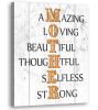 Inspirational Quotes Wall Art - Praise the Mother's Painting - Motivational Canvas Prints Picture  Decor Mother's Day Gifts - 12x16inchx1pcs