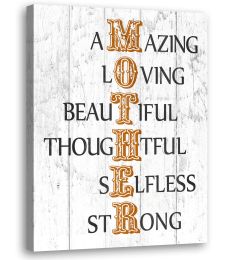 Inspirational Quotes Wall Art - Praise the Mother's Painting - Motivational Canvas Prints Picture  Decor Mother's Day Gifts - 12x16inchx1pcs