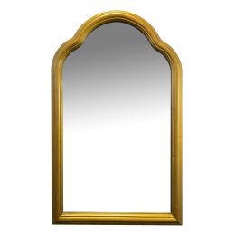 DunaWest Arched Top Handcrafted Metal Encased Accent Wall Mirror, Antique Gold - UPT-228540