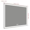 Extra Large Size 60X40 inch LED Bathroom Vanity Mirror Wall Mounted Adjustable White/Warm/Natural Lights Aluminum Frame Bathroom Wall Mirror - Silver