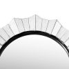 DunaWest Round Accent Wall Mirror with Scalloped Design and Beveled Edges, Silver - UPT-228541