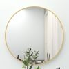 24" Wall Circle Mirror Large Round Gold Farmhouse Circular Mirror for Wall Decor Big Bathroom Make Up Vanity Mirror Entryway Mirror - as pic