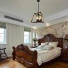 4-Light Vintage Farmhouse Metal Chandeliers Lantern Pendant Light Fixture - 1 Pack
