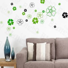Green Petals - Large Wall Decals Stickers Appliques Home Decor - HEMU-HL-5841