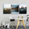 3 Piece Canvas Wall Art Snow Mountains and Lake Canvas Prints Nature Wall Art Landscape Wall Painting for Living Room Home Decoration - 12x16inchx3pcs