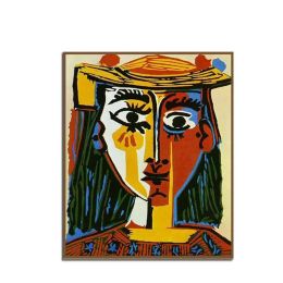100% Hand Painted  Abstract Oil Painting Wall Art Minimalist Retro Character Picture Canvas Home Decor For Living Room Bedroom No Frame - 90x120cm