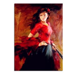 Ha's Art 100% Handmade Abstract Oil Painting Wall Art Modern Beautiful Girl Picture Canvas Home Decor For Living Room Bedroom No Frame - 150x220cm