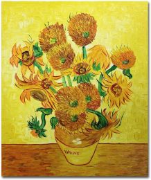 Handmade Abstract Oil Painting Top Selling Wall Art Modern Minimalist Sunflower Picture Canvas Home Decor For Living Room  No Frame - 90x120cm