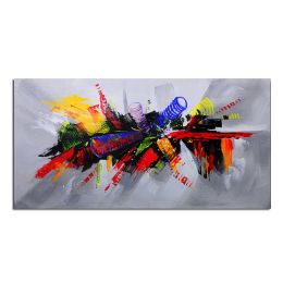 Ha's Art 100% Handmade Abstract Oil Painting Wall Art Minimalist Modern Colorful Picture Canvas Home Decor  No Frame - 150x220cm