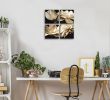 Canvas Wall Art Flower Picture Artwork White Lily Floral Print on Canvas for Living Room Bedroom Bathroom Decor - 12x12inchx4pcs