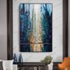 Handmade Top Selling Abstract Oil Painting Wall Art Modern City Building Landscape Minimalist On Canvas Home Decoration  No Frame - 150x220cm