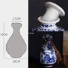 500ml Blue and White Ceramic Wine Bottle Chinese Style Wine Jar Empty Wine Jug White Wine Vase Flask Flagon - Default