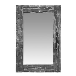 DunaWest Mosaic Tile Design Rectangular Accent Wall Mirror, Silver - UPT-228547
