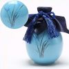 17oz Blue Ceramic Wine Jar Chinese Style Empty Wine Orchid Lotus Wine Bottle Small Flagon - Default