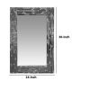 DunaWest Mosaic Tile Design Rectangular Accent Wall Mirror, Silver - UPT-228547