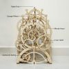 Robotime ROKR DIY 3D Wooden Puzzle Mechanical Gear Drive Pendulum Clock Assembly Model Building Kit Toys for Children LK501 - LK501 Pendulum Clock
