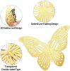 72Pcs 3D Butterfly Wall Decals Removable Self-adhesive Mural Stickers DIY Decor - Gold