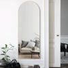 Chic Arch-top Full Length Mirror - Gold - solid wood