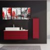 Black and White Wall Art Red Paris Theme Canvas Art Eiffel Tower Wall Paintings London Big Ben Pictures  Wall Decor - 16inchx24inchx3pieces