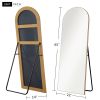Chic Arch-top Full Length Mirror - Gold - solid wood