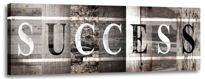 Motivational Success Quotes Canvas Art Office Wall Decor for Bedroom Living Room (Size: 6x17inchx1pcs)