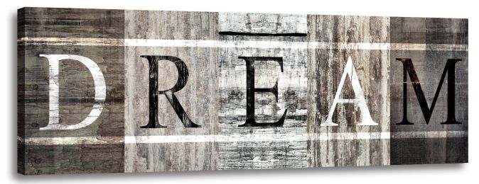 Quotes Wall Art Dream Signs Wall Decor Inspirational Canvas Prints Framed (Size: 8x24inchx1pcs)