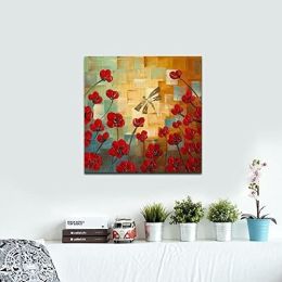 Handmade Abstract Oil Painting Top Selling Wall Art Modern Flowers Landscape Picture Canvas Home Decor For Living Room Bedroom No Frame (Size: 150x150cm)