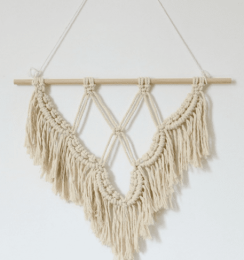 Boho Style Macrame Wall Hanging Decoration (Size: 40x50cm, Color: White)