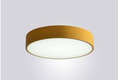 Nordic balcony ceiling lamp corridor hallway lamp LED round bedroom cloakroom kitchen bathroom lamps (Size: M, Color: Yellow)