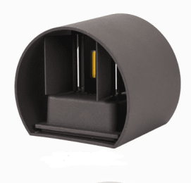 Aluminum outdoor wall lamp waterproof adjustable wall lamp square circular background wall lamp color BD81 BD80 (Model: Round grey shell, Style: Blue)