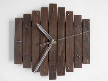 Wooden Wall Clock (Color: B)