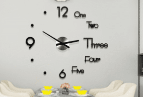 3D Wall Sticker Clock (Color: LargeBlack)