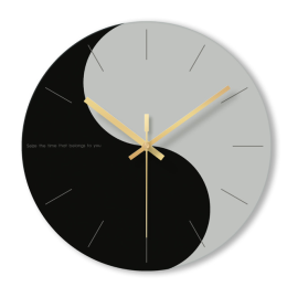 Tempered glass wall clock (Style: 4Style)