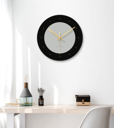 Tempered glass wall clock (Style: 6Style)